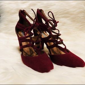 Halogen Sydney Maroon Suede Pumps